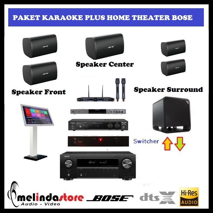 Paket Karaoke dan Home Theater Speaker Bose DM6SE | Home Theather A